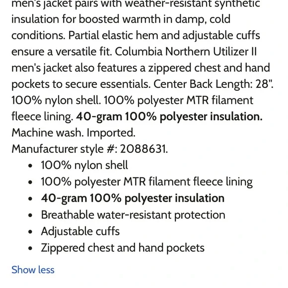 Columbia Northern Utilizer II Men's Brown Jacket - Picture 13 of 13